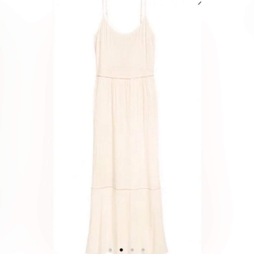H & M COACHELLA Elegant Cream Flowy Maxi Dress